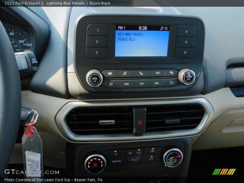 Lightning Blue Metallic / Ebony Black 2021 Ford EcoSport S