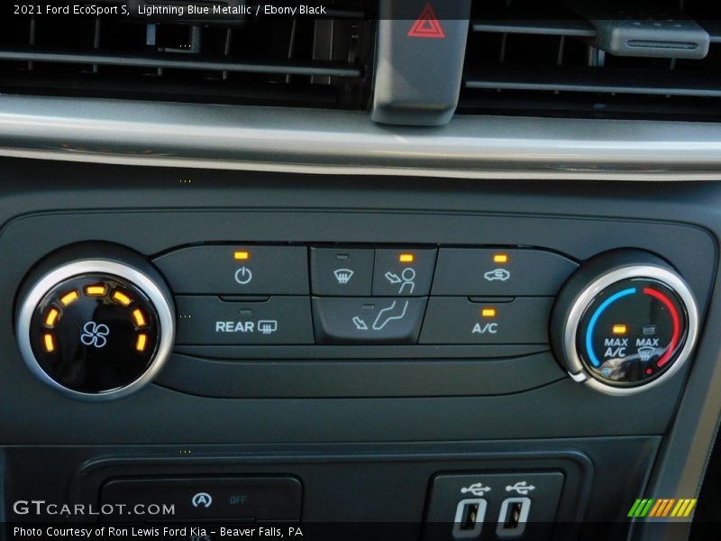 Lightning Blue Metallic / Ebony Black 2021 Ford EcoSport S