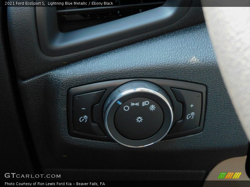 Lightning Blue Metallic / Ebony Black 2021 Ford EcoSport S