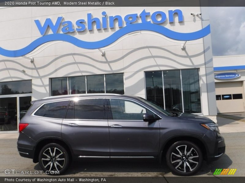 Modern Steel Metallic / Black 2020 Honda Pilot Touring AWD