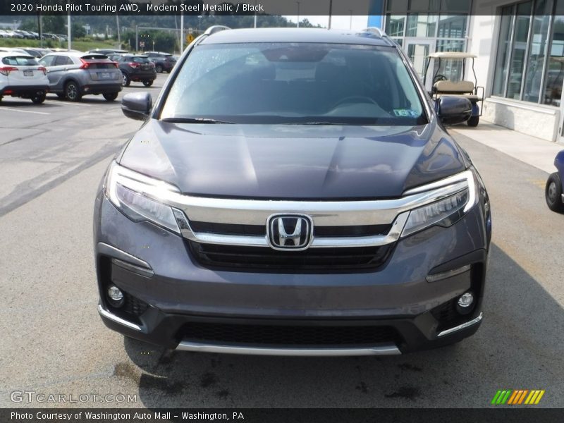 Modern Steel Metallic / Black 2020 Honda Pilot Touring AWD