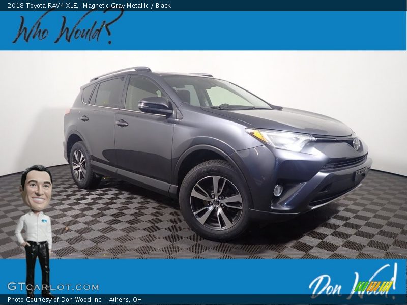 Magnetic Gray Metallic / Black 2018 Toyota RAV4 XLE