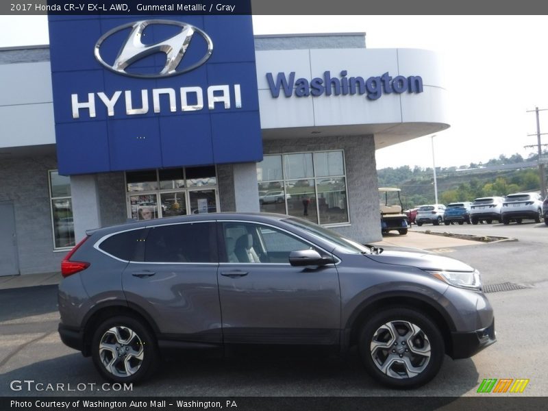 Gunmetal Metallic / Gray 2017 Honda CR-V EX-L AWD