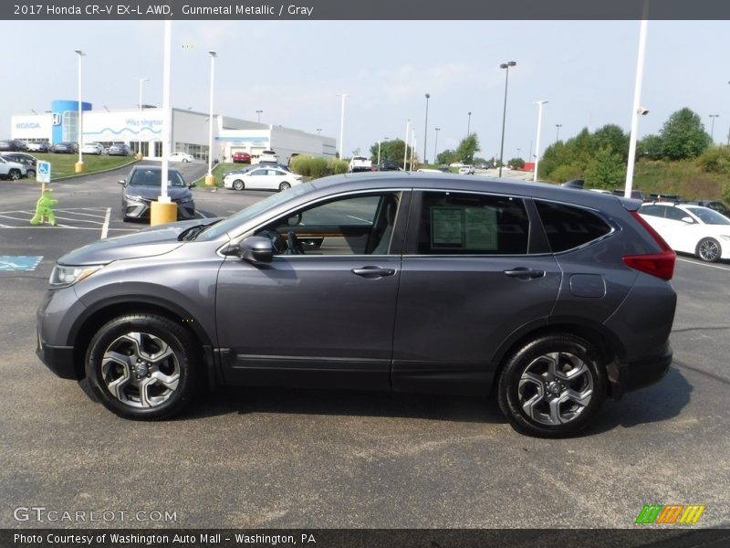 Gunmetal Metallic / Gray 2017 Honda CR-V EX-L AWD