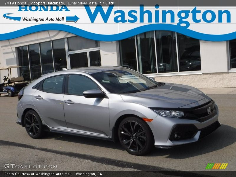 Lunar Silver Metallic / Black 2019 Honda Civic Sport Hatchback