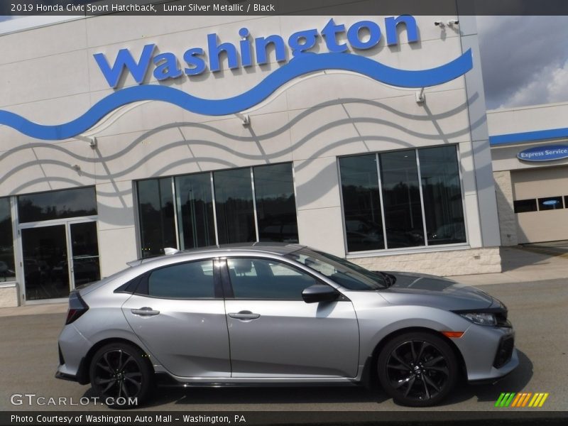 Lunar Silver Metallic / Black 2019 Honda Civic Sport Hatchback
