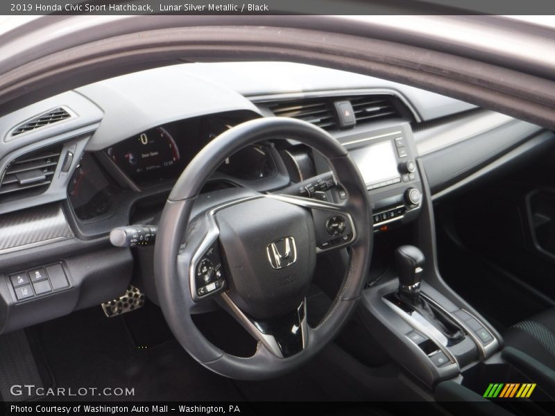 Lunar Silver Metallic / Black 2019 Honda Civic Sport Hatchback
