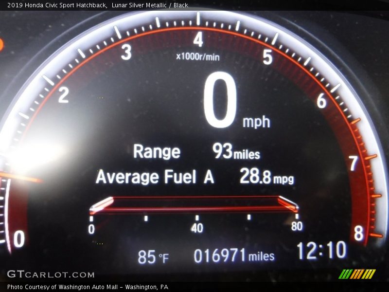 Lunar Silver Metallic / Black 2019 Honda Civic Sport Hatchback