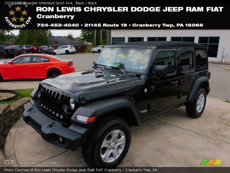 Black / Black 2021 Jeep Wrangler Unlimited Sport 4x4