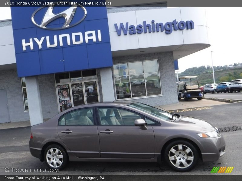 Urban Titanium Metallic / Beige 2010 Honda Civic LX Sedan