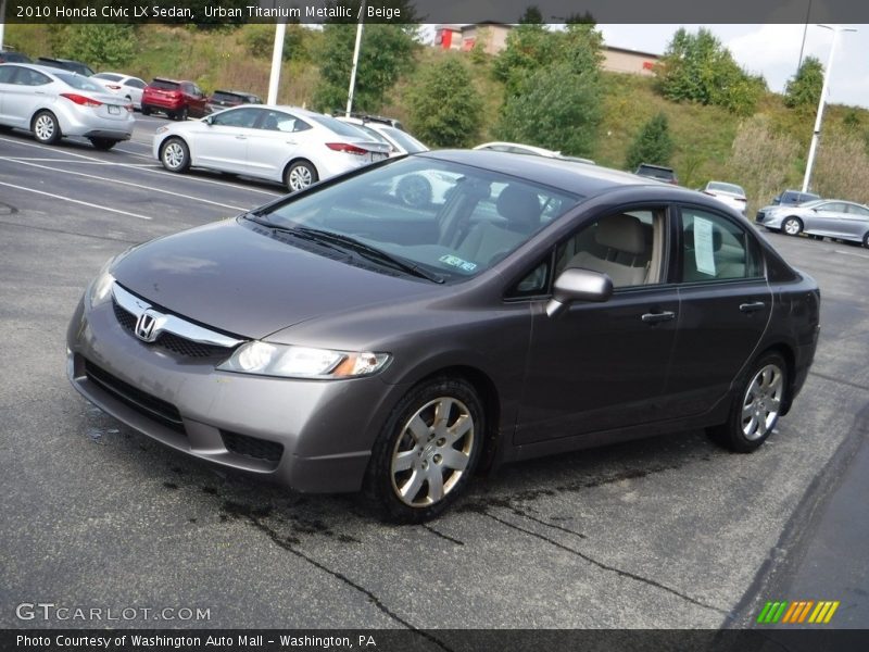 Urban Titanium Metallic / Beige 2010 Honda Civic LX Sedan