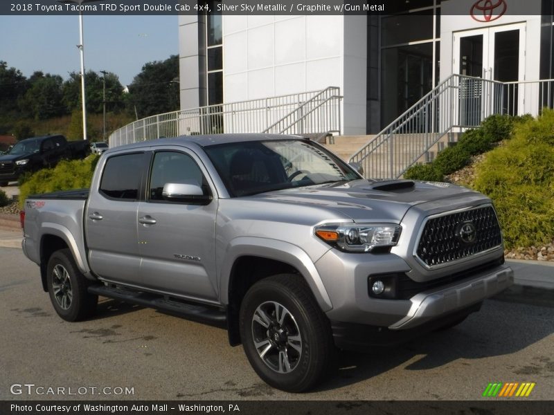 Silver Sky Metallic / Graphite w/Gun Metal 2018 Toyota Tacoma TRD Sport Double Cab 4x4