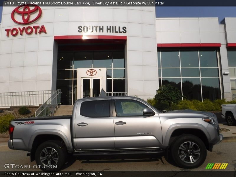 Silver Sky Metallic / Graphite w/Gun Metal 2018 Toyota Tacoma TRD Sport Double Cab 4x4