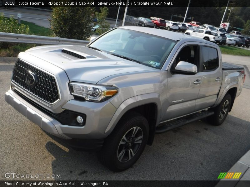 Silver Sky Metallic / Graphite w/Gun Metal 2018 Toyota Tacoma TRD Sport Double Cab 4x4