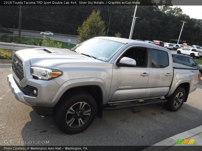 Silver Sky Metallic / Graphite w/Gun Metal 2018 Toyota Tacoma TRD Sport Double Cab 4x4