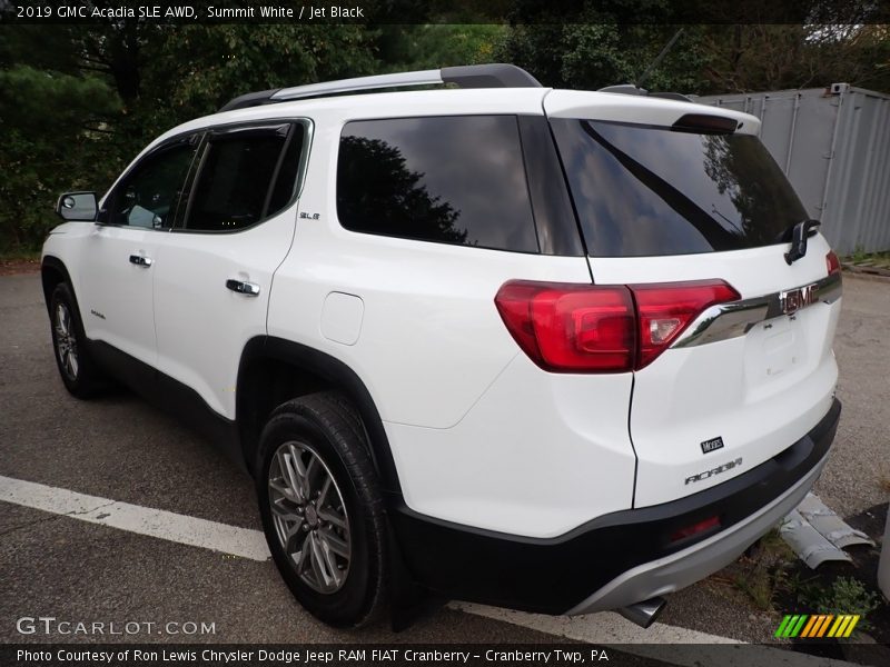 Summit White / Jet Black 2019 GMC Acadia SLE AWD