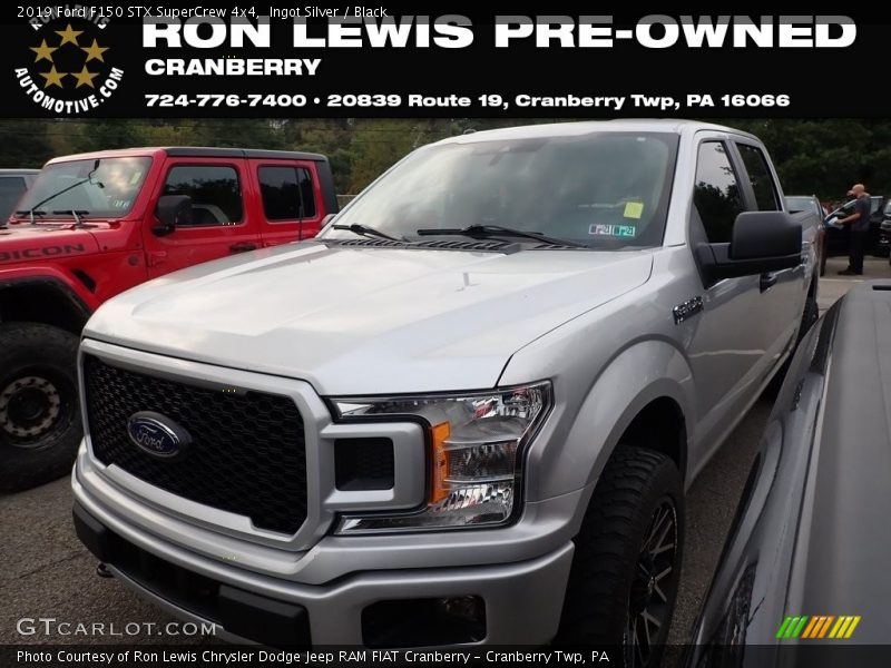 Ingot Silver / Black 2019 Ford F150 STX SuperCrew 4x4