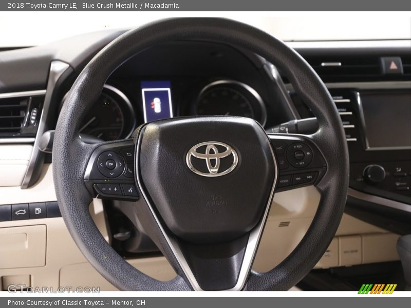 Blue Crush Metallic / Macadamia 2018 Toyota Camry LE