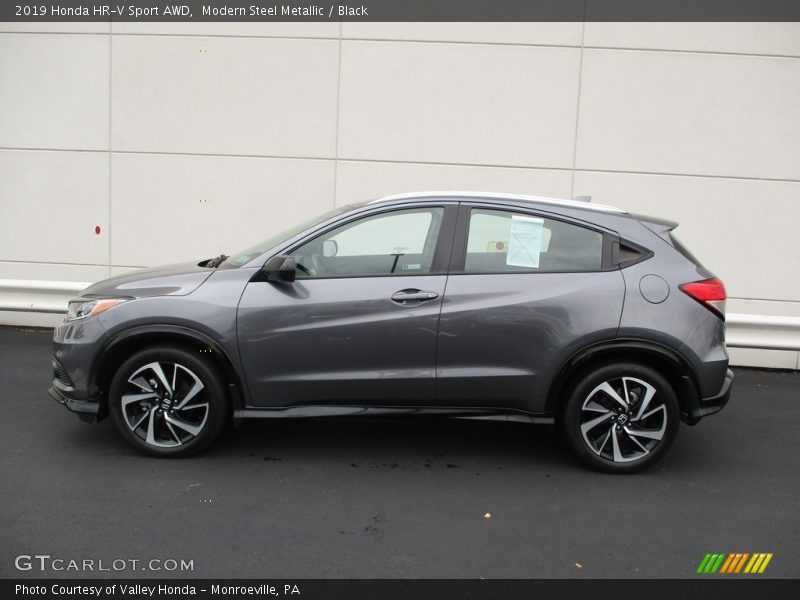 Modern Steel Metallic / Black 2019 Honda HR-V Sport AWD