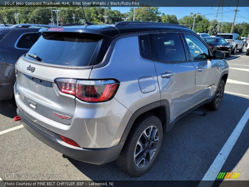Billet Silver Metallic / Black/Ruby Red 2018 Jeep Compass Trailhawk 4x4