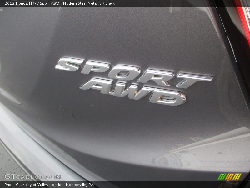 Modern Steel Metallic / Black 2019 Honda HR-V Sport AWD