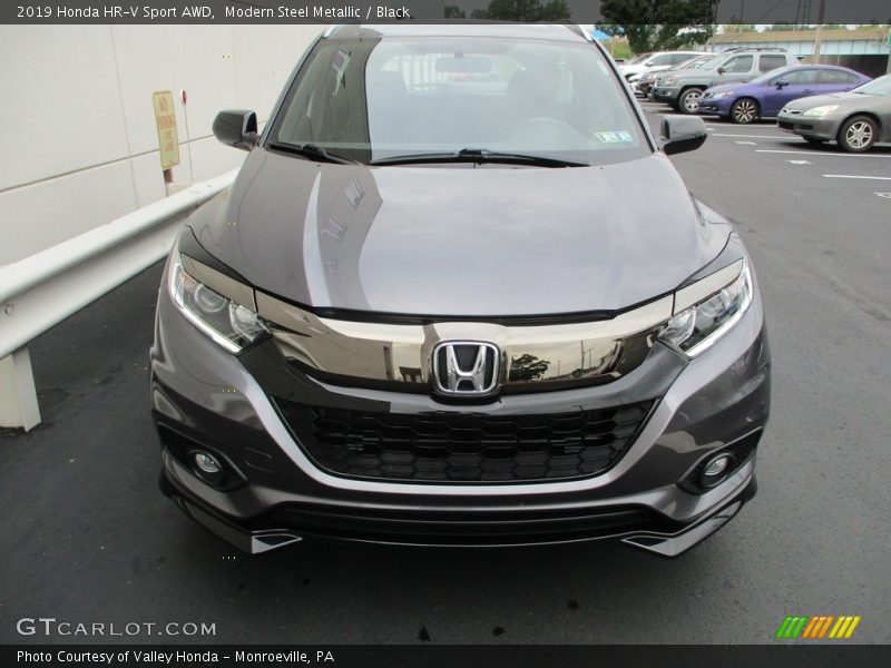 Modern Steel Metallic / Black 2019 Honda HR-V Sport AWD
