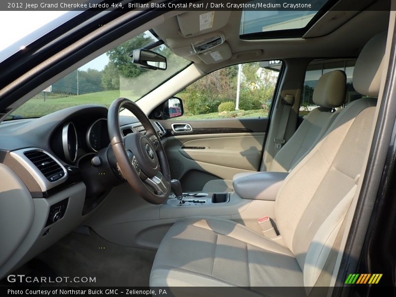 Brilliant Black Crystal Pearl / Dark Graystone/Medium Graystone 2012 Jeep Grand Cherokee Laredo 4x4