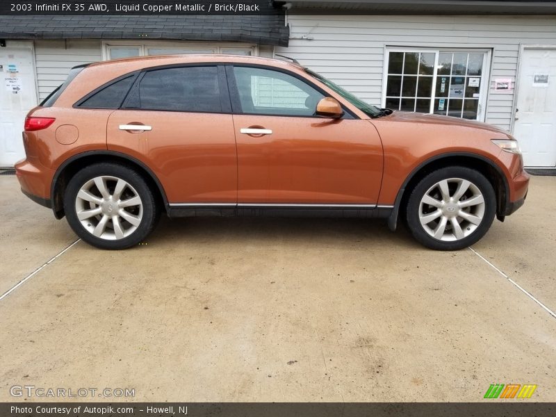 Liquid Copper Metallic / Brick/Black 2003 Infiniti FX 35 AWD