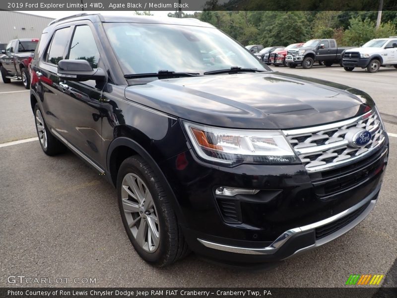 Agate Black / Medium Black 2019 Ford Explorer Limited 4WD