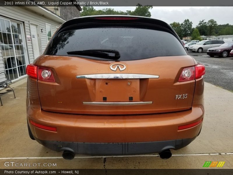 Liquid Copper Metallic / Brick/Black 2003 Infiniti FX 35 AWD