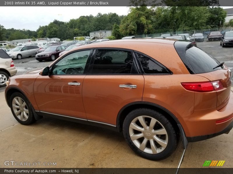 Liquid Copper Metallic / Brick/Black 2003 Infiniti FX 35 AWD