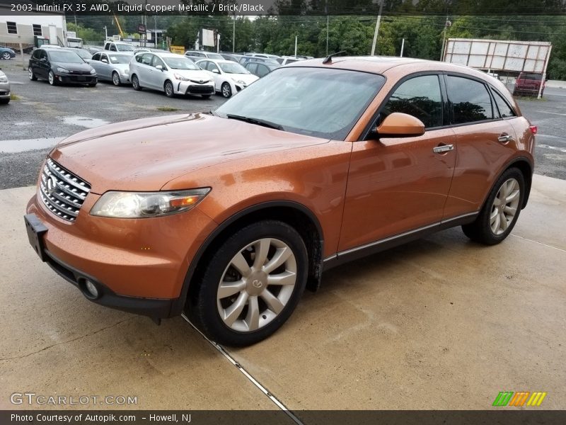 Liquid Copper Metallic / Brick/Black 2003 Infiniti FX 35 AWD