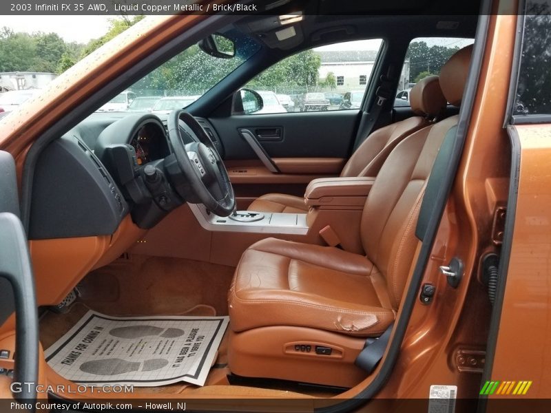 Liquid Copper Metallic / Brick/Black 2003 Infiniti FX 35 AWD