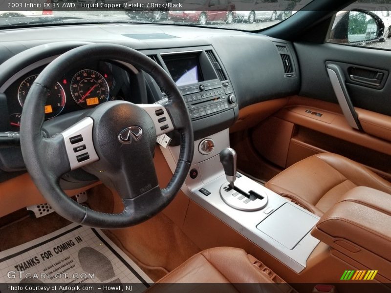 Liquid Copper Metallic / Brick/Black 2003 Infiniti FX 35 AWD