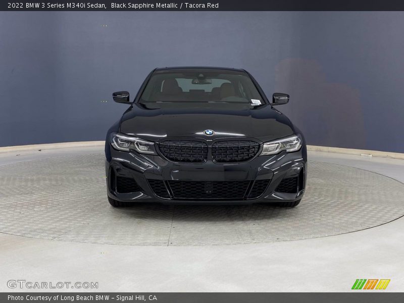 Black Sapphire Metallic / Tacora Red 2022 BMW 3 Series M340i Sedan