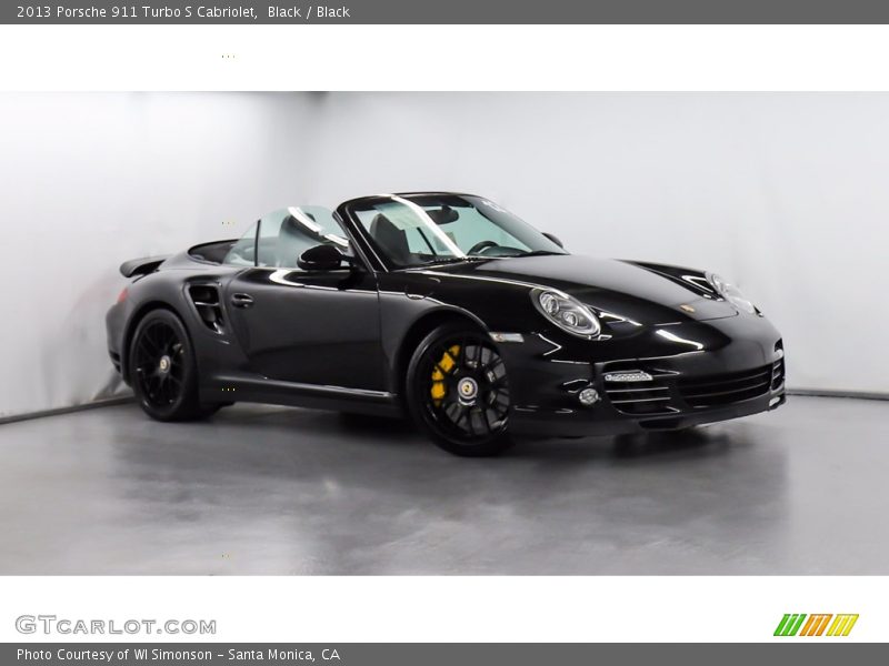 Black / Black 2013 Porsche 911 Turbo S Cabriolet