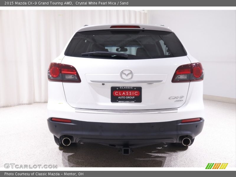 Crystal White Pearl Mica / Sand 2015 Mazda CX-9 Grand Touring AWD