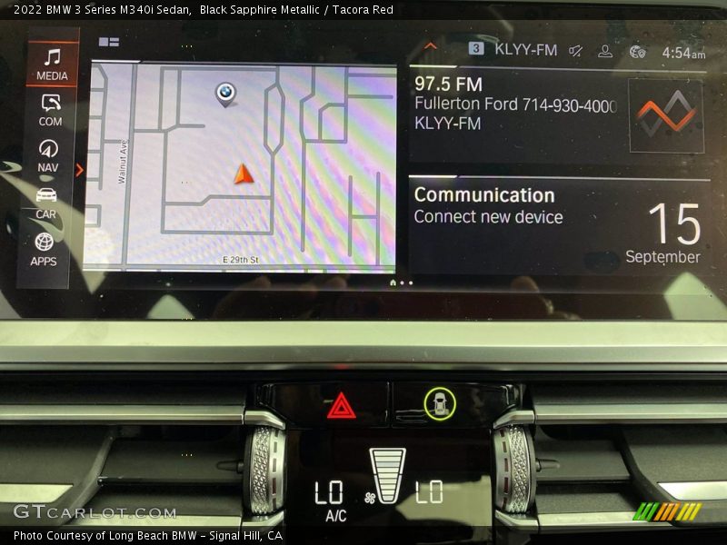 Black Sapphire Metallic / Tacora Red 2022 BMW 3 Series M340i Sedan