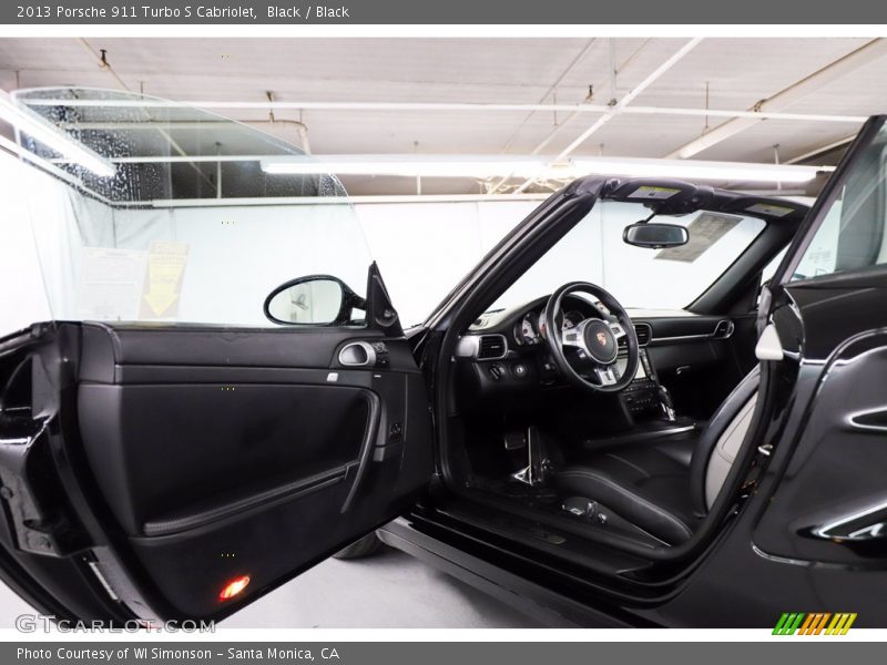 Black / Black 2013 Porsche 911 Turbo S Cabriolet