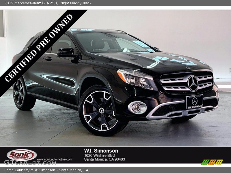 Night Black / Black 2019 Mercedes-Benz GLA 250
