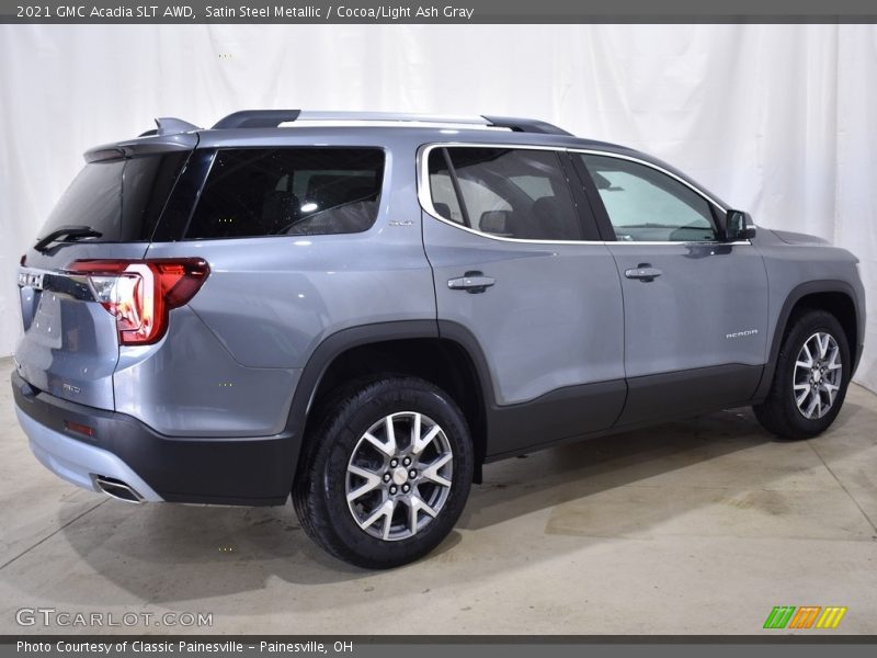 Satin Steel Metallic / Cocoa/Light Ash Gray 2021 GMC Acadia SLT AWD