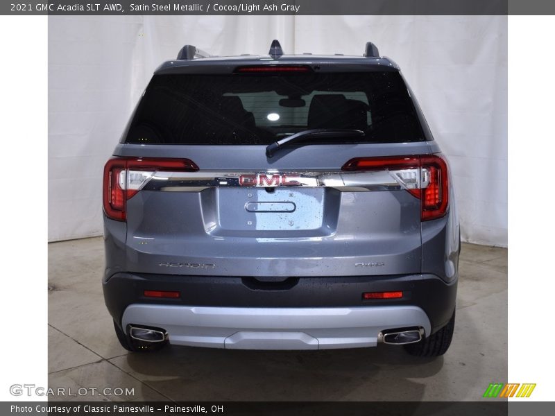 Satin Steel Metallic / Cocoa/Light Ash Gray 2021 GMC Acadia SLT AWD
