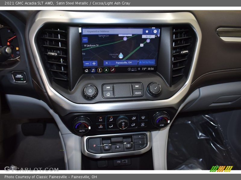 Satin Steel Metallic / Cocoa/Light Ash Gray 2021 GMC Acadia SLT AWD