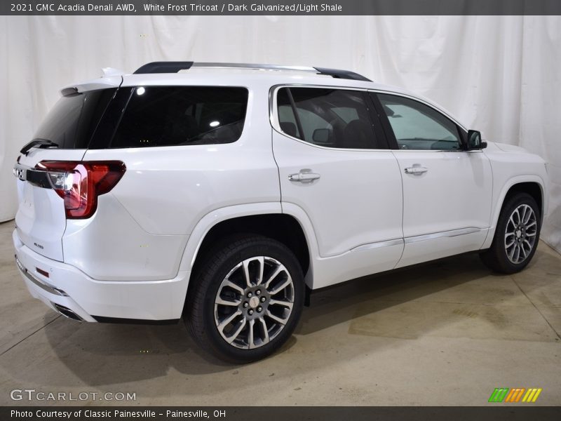 White Frost Tricoat / Dark Galvanized/Light Shale 2021 GMC Acadia Denali AWD
