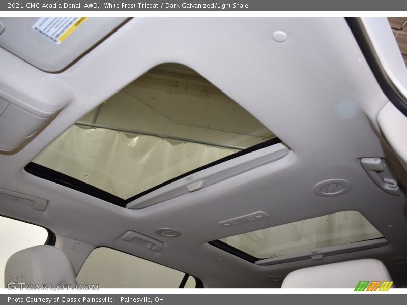 White Frost Tricoat / Dark Galvanized/Light Shale 2021 GMC Acadia Denali AWD