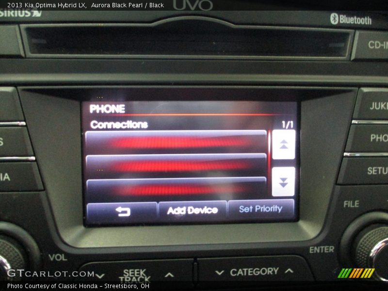 Aurora Black Pearl / Black 2013 Kia Optima Hybrid LX