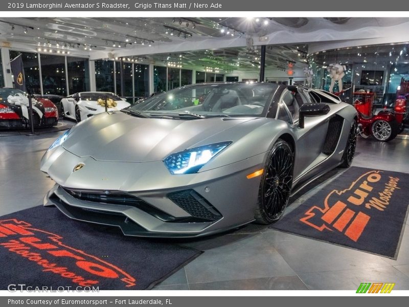 Grigio Titans Matt / Nero Ade 2019 Lamborghini Aventador S Roadster