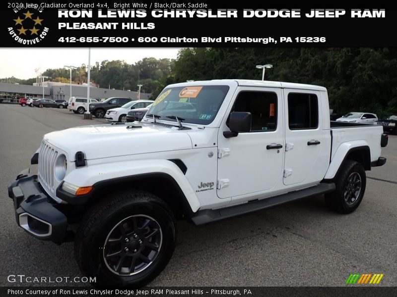 Bright White / Black/Dark Saddle 2020 Jeep Gladiator Overland 4x4