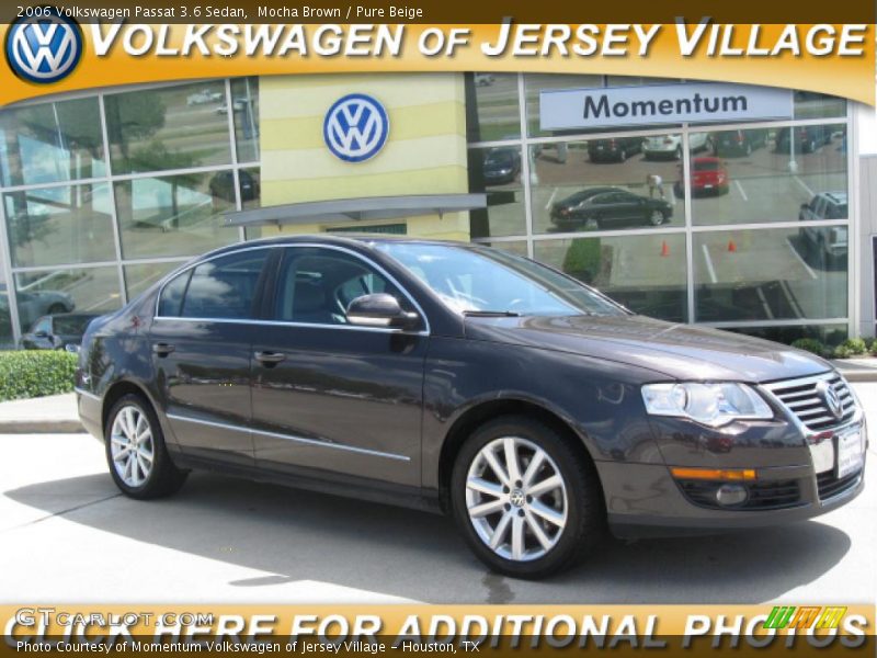 Mocha Brown / Pure Beige 2006 Volkswagen Passat 3.6 Sedan
