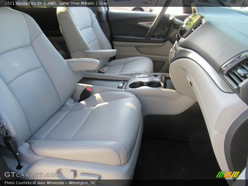 Lunar Silver Metallic / Gray 2021 Honda Pilot EX-L AWD